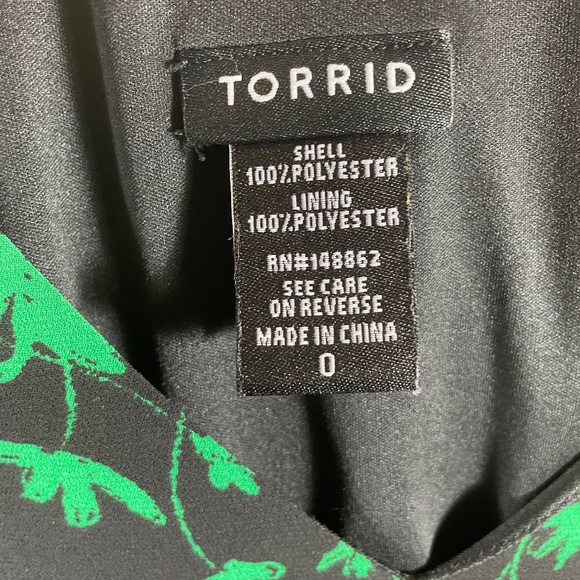 COPY - TORRID Emerald Floral Strappy Chiffon Blouse - Picture 13 of 14